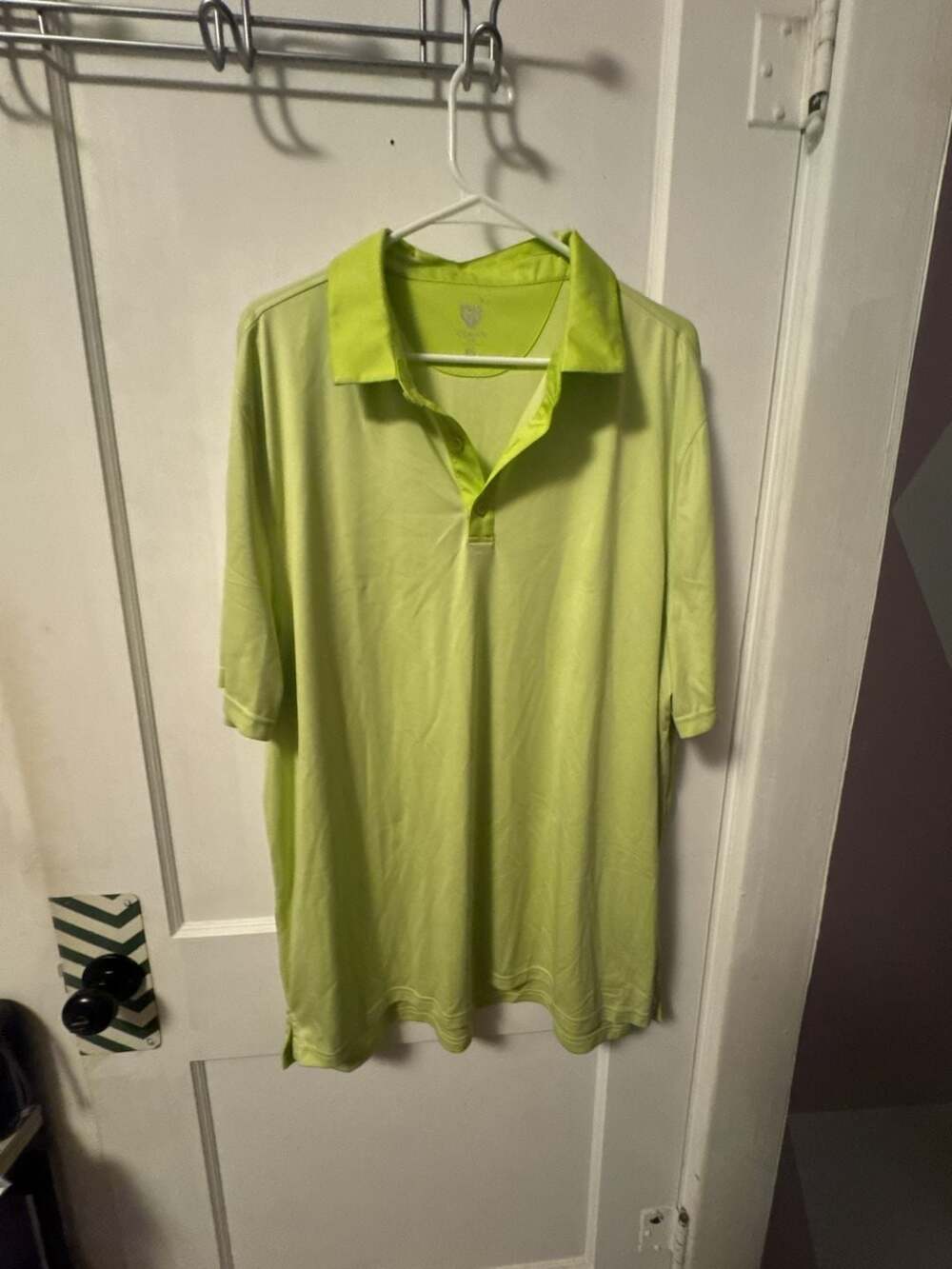 Graham Luxe Men's Lime Green Short Sleeve Polo Golf Shirt 2XL